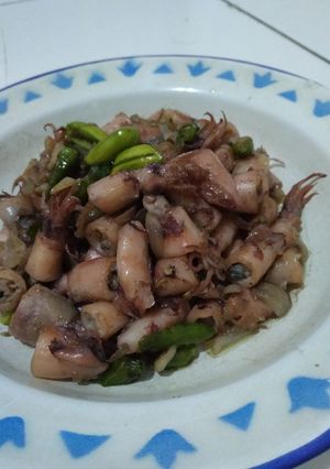 Foto resep Tumis cumi asin + petai