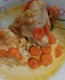 Contramuslo de pollo con cebolla y zanahoria en olla GM D
