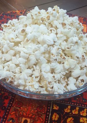 عکسی از دستور پاپ کورن ساده خانگی