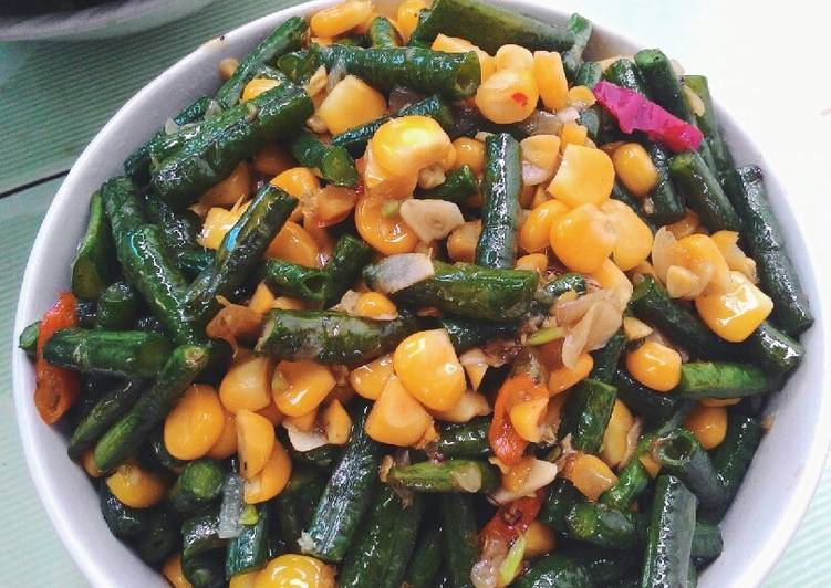 Cara Gampang meracik Tumis Kacang Panjang + Jagung Anti Gagal
