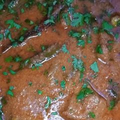 Lady Finger Mutton (Bhindi Gosht) A picture of Lady Finger Mutton (Bhindi Gosht).