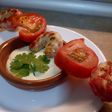 Brocheta de colitas de langosta