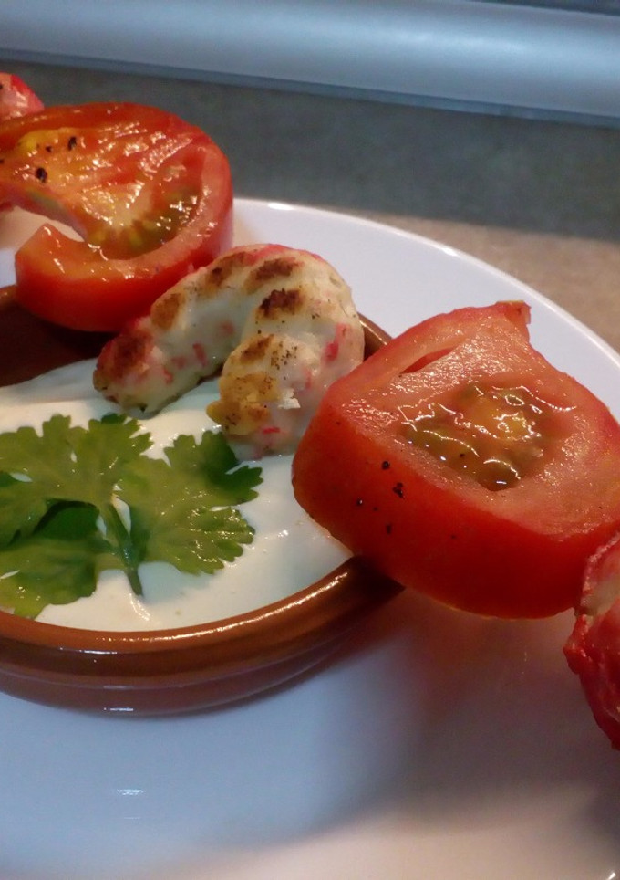 Una foto de Brocheta de colitas de langosta