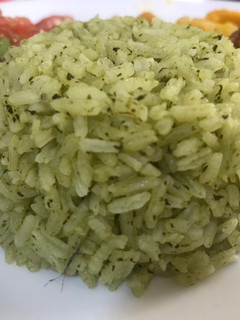 Una foto de Arroz de espinaca