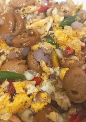 Foto resep Telor Sosis Sambel Bawang