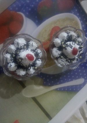 A picture of Makhana chocolate mousse..