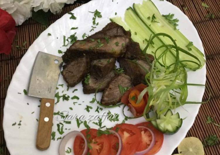 Simple Way to Make Homemade Beef steak #1st week challenge.