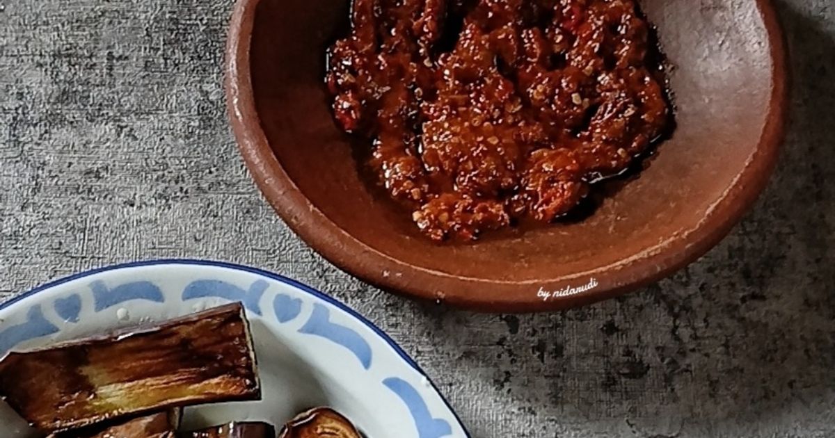 Sambal Terasi Terong Ungu Bakar