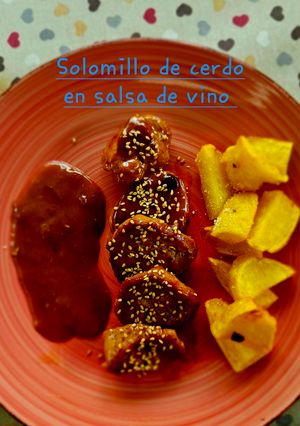 Una foto de Solomillo de cerdo en salsa de vino