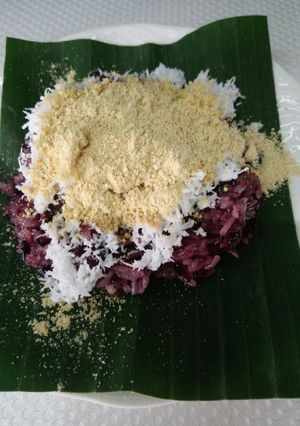 Foto resep Ketan bubuk kedelai(ketan hitam)