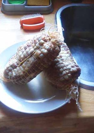 Una foto de Fiambre de Bondiola casero