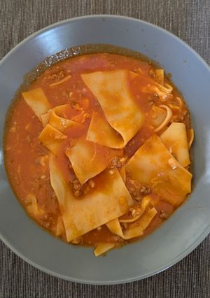 Una foto de Sopa de lasaña