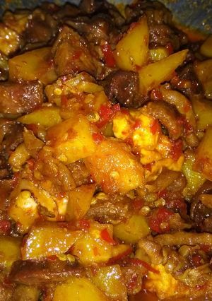 Foto resep Sambal Goreng Kentang Usus Ati Ampela Pedas