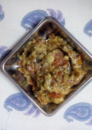 A picture of Baingan bharta.