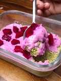 Pink Dragon Matcha Overnight Oats (Oats Buah Naga Matcha)