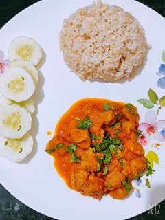 A picture of Soya Chunks Gravy - Healthy - Diet - Vegan.