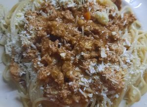 Una foto de Spaghetti con salsa boloñesa