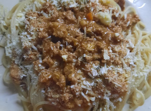 Una foto de Spaghetti con salsa boloñesa