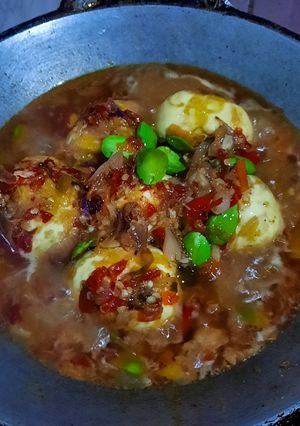 Foto resep Telur sambal pete