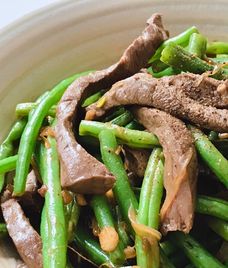 đậu que xào thịt bò