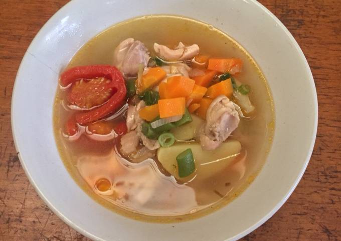 Langkah Mudah Membuat Sayur Sop Ayam Gurih 🤤 (favorite si kecil) #5resepterbaruku Yang Enak