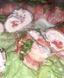 En rollado de pollo y panceta