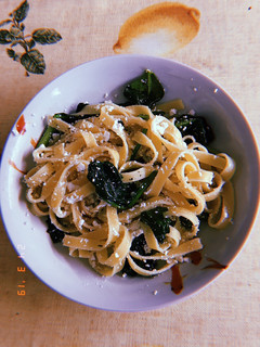 Una foto de Tagliatella con Espinacas y Requesón