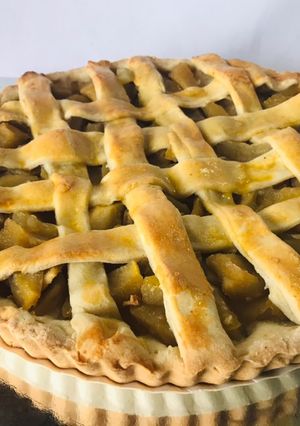 Una foto de Kuchen de manzana