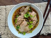 A picture of chicken bone broth