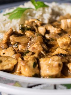 Una foto de Pollo al curry
