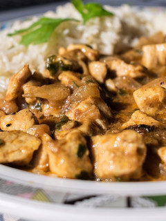 Una foto de Pollo al curry