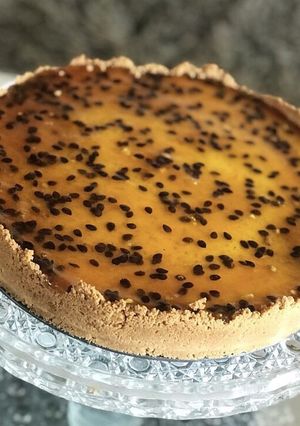 Foto de Mousse de Maracujá na bolacha