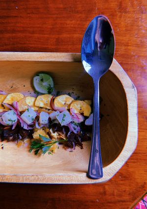 Una foto de Ceviche blanco peruano