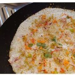 A picture of Healthy Ghee Carrot, Onion and Oats Dosa with Podi.