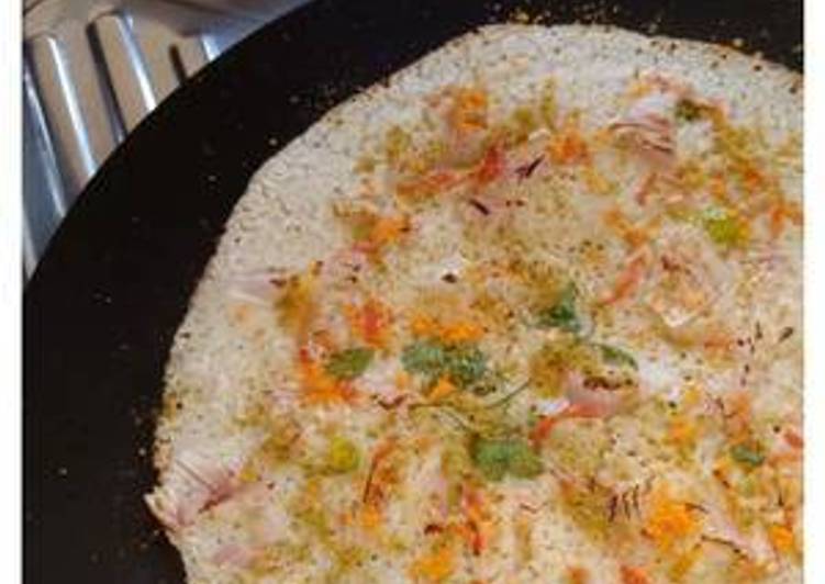 Healthy Ghee Carrot, Onion and Oats Dosa with Podi