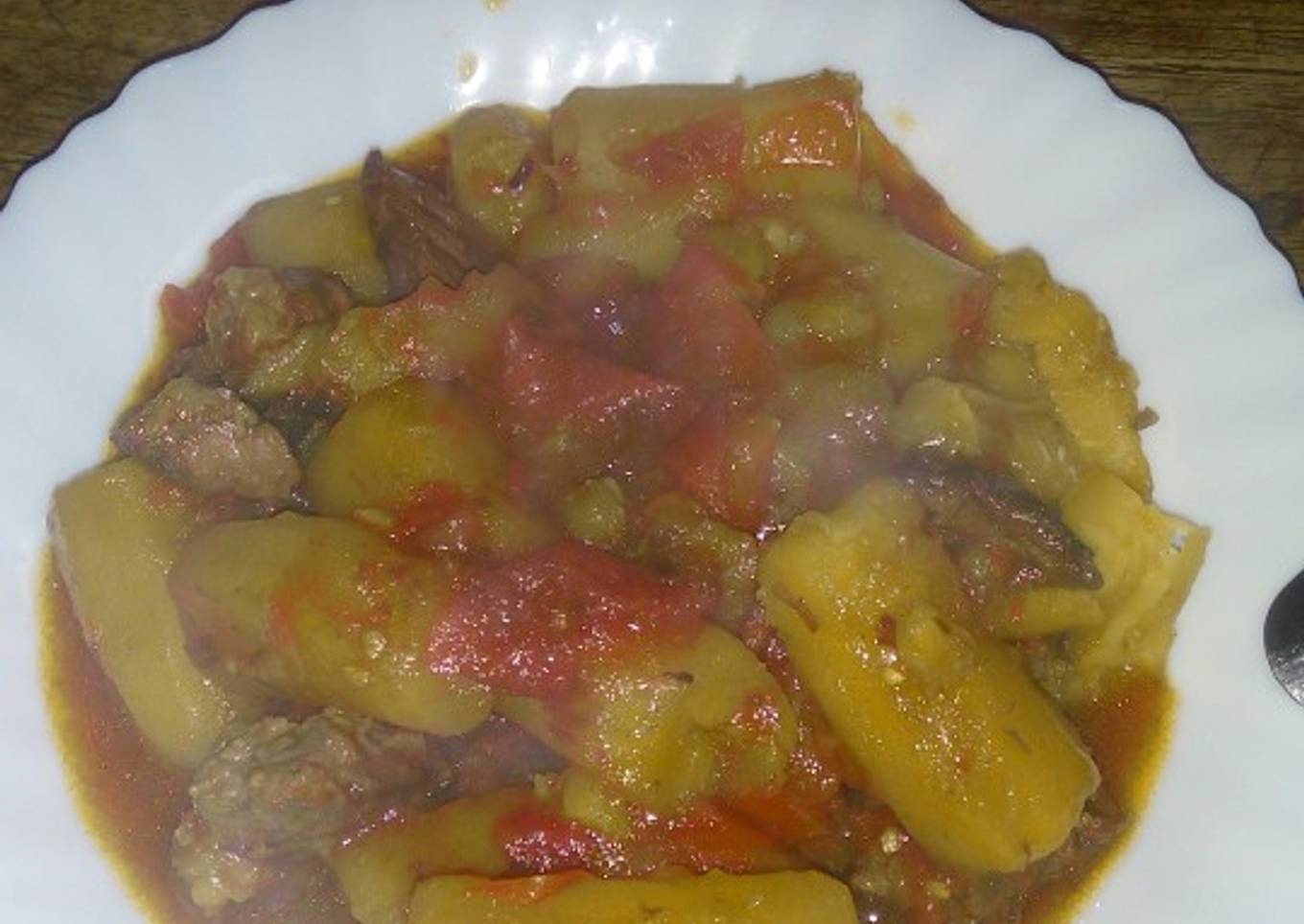 Simple beef matoke