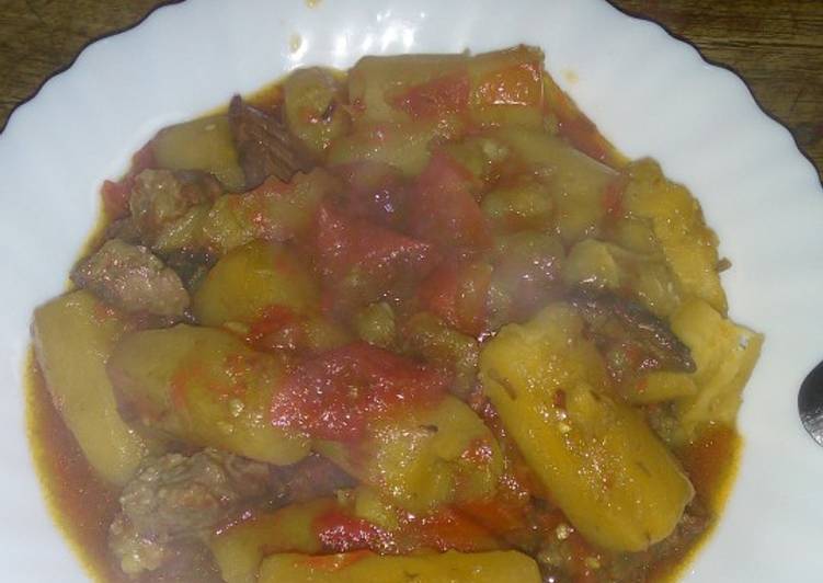 Delicious Simple beef matoke