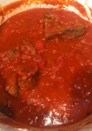 Una foto de Tuco con estofado de carne