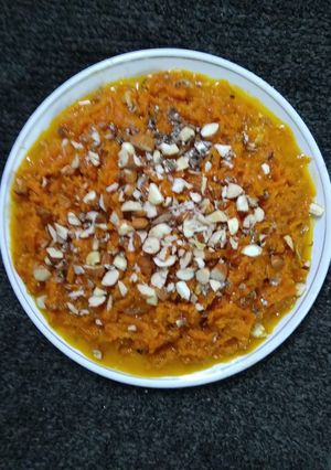 A picture of Gajar ka halwa.