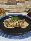Entrecote a la crema de hongos