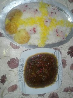 عکسی از دستور قرمه سبزی