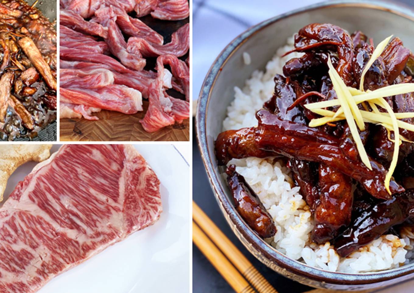 Shigureni with Miyazakigyu Wagyu Strip Steak