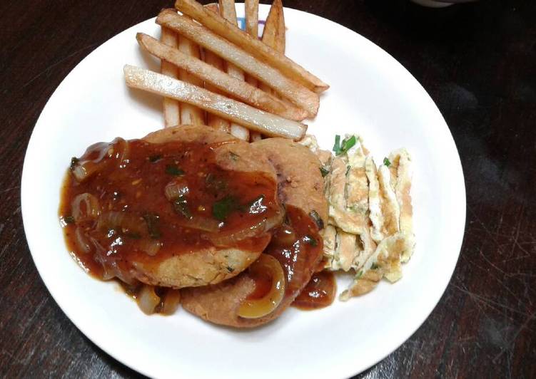 Resep Steak Tempe Saos Lada Hitam 👍 Anti Gagal