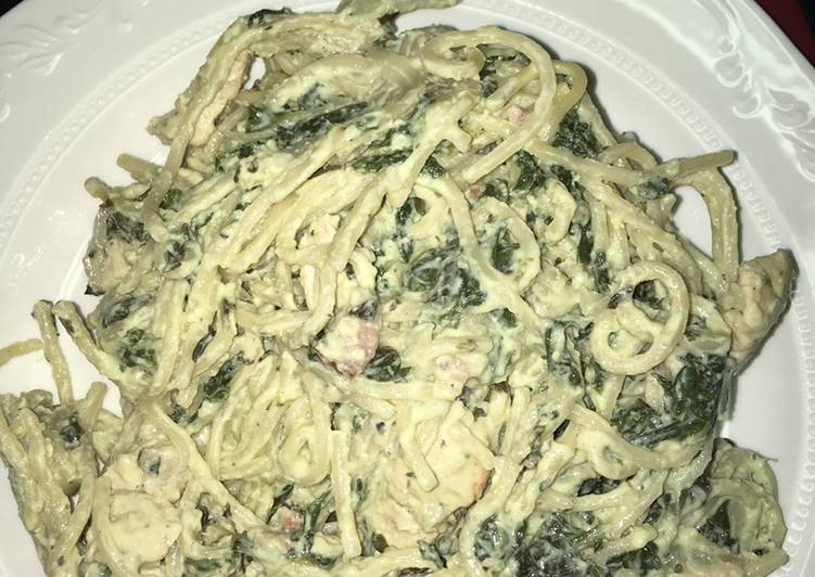 Recipe of Quick Basil pesto chicken pasta