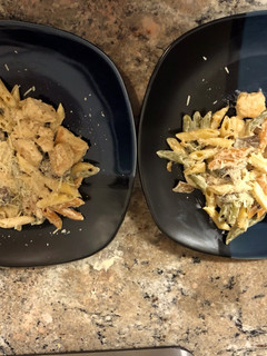 A picture of Penne Chicken Gorgonzola.