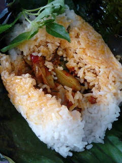 Foto resep Nasi Bakar isi sambal teri jengkol