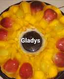 Gelatinas de piña con fruta
