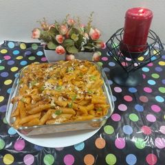 A picture of Pink pasta.