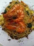 Stir Fry Angel Hair With Shrimp