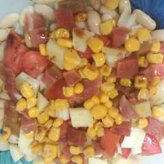 Una foto de Ensalada de alubias